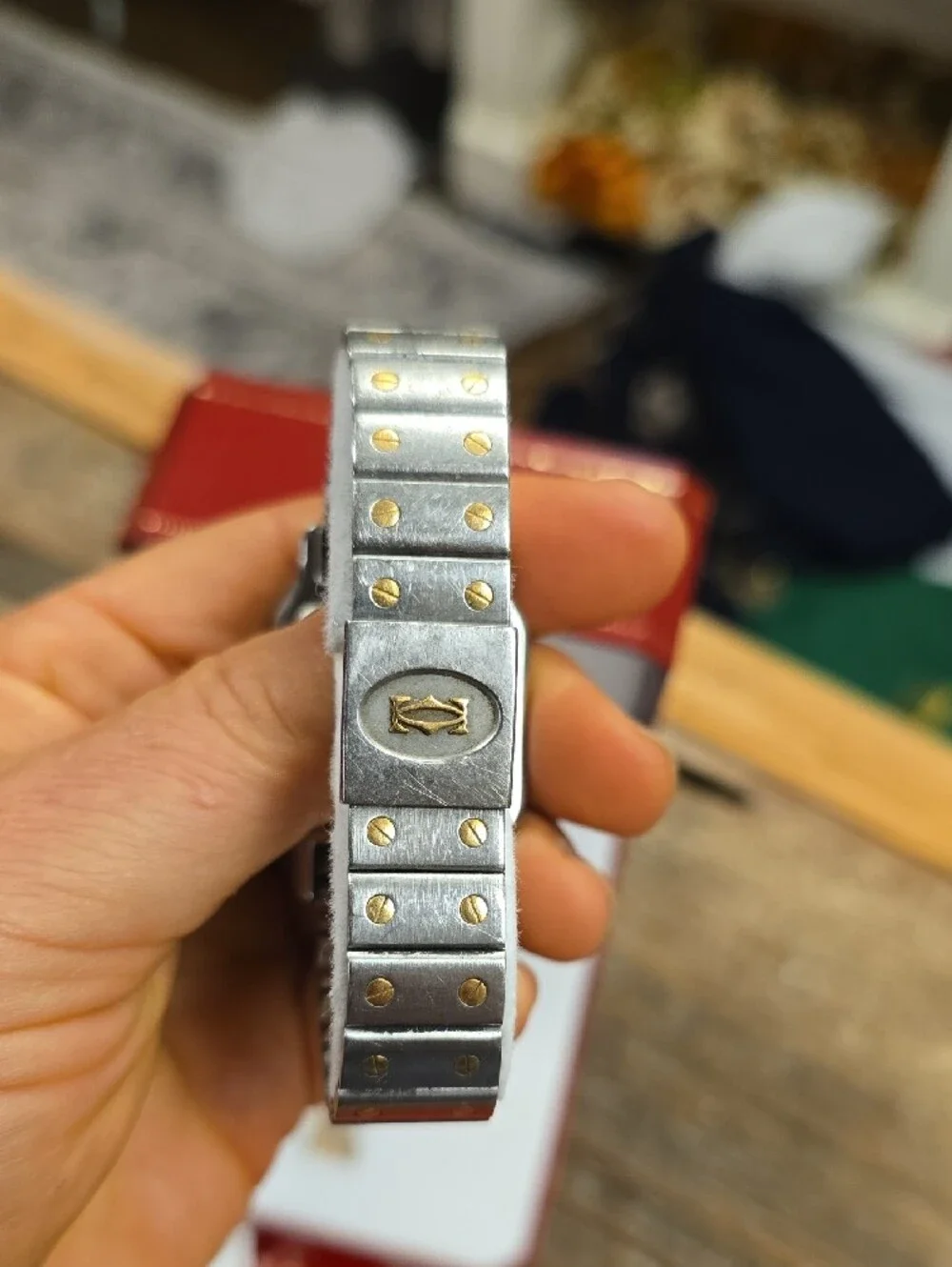 Cartier Two-Tone Santos Watch - White Dial